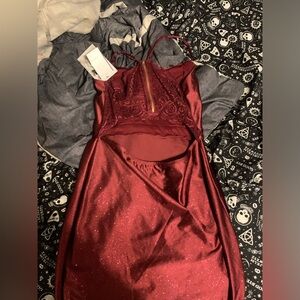 LARGE WINE COLORED DRESS NWT